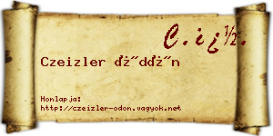 Czeizler Ödön névjegykártya